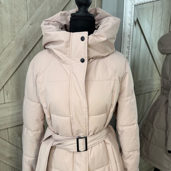Sam Edelman Pillow Collar Belted Puffer Coat -Large - Picture 3 of 12